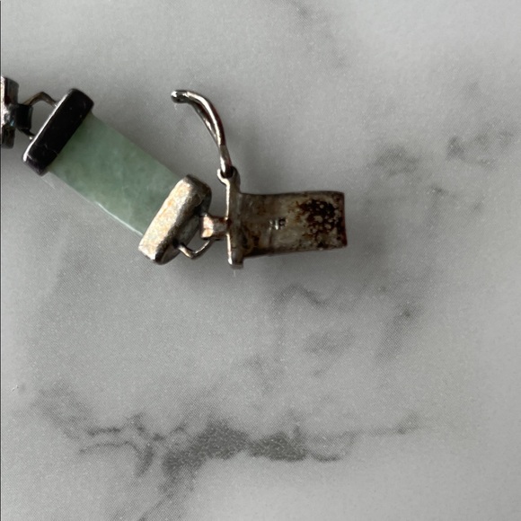 Vintage MF 925 Sterling Silver Multi-Stone Marcasite Bracelet - Picture 6 of 7